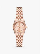 Michael Kors Petite Lexington Damenuhr im Rosé-Goldton mit Pavé - MK4739